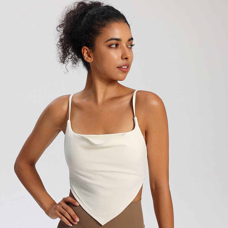 Spicy Girl Style Sports Bra For Women With Fixed Cups, Fitness Quick-Drying Breathable Top, Naked-Feel Yoga Wear Tank Top - Image 1